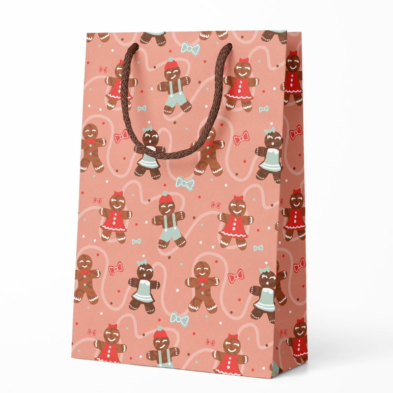 Gingerbread Gift Bag + Tissue Paper